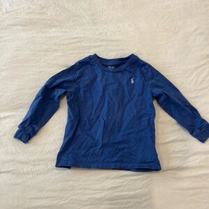 Ralph Lauren Boys’ Blue Long Sleeve Tee Shirt 24 mo